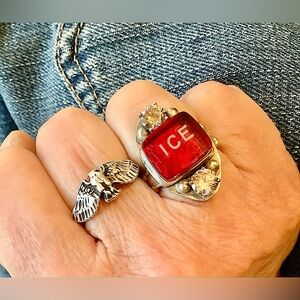 Sterling ICE Statement Ring, size 6.25
